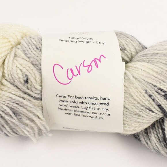 Lolo Did It Sparkle Sock Yarn Fingering Weight SW Merino 2 Ply 438 Yds Carson - Picture 4 of 4